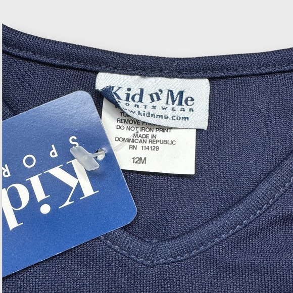 Kid n Me Yale Bulldogs Cheerleader Dress Outfit Infant 12M Navy White NWT - Picture 5 of 6